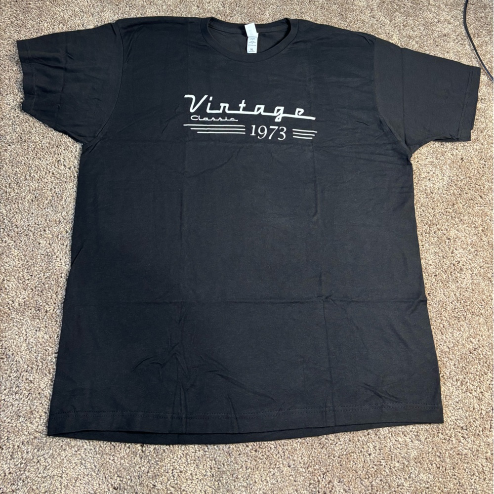 Tultex, Men’s size XL, Vintage Classic 1973 black T-shirt NWT